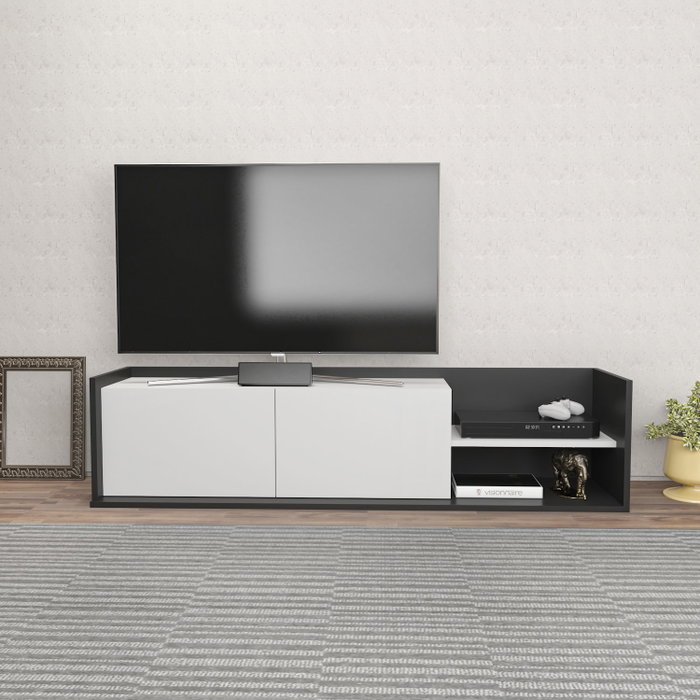 Hanah Home Krog Soporte para TV Antracita y Blanco Hanah Home Krog Soporte para TV Antracita y Blanco